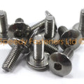 Polished Stainless Steel Pan Head Fairing Bolts M6 x 16mm - 10 Pack