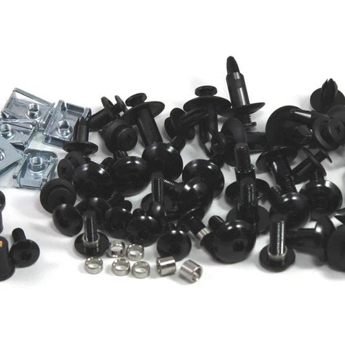 Suzuki GSX-R600 2004-2005 Black Aluminium Fairing & Screen Bolt Clip Kit K4 K5