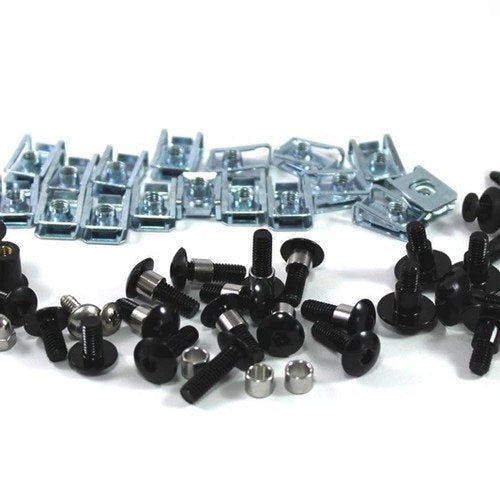 Honda Blackbird CBR1100XX Black Aluminium Fairing Bolt & Screen Kit Bolts Screws