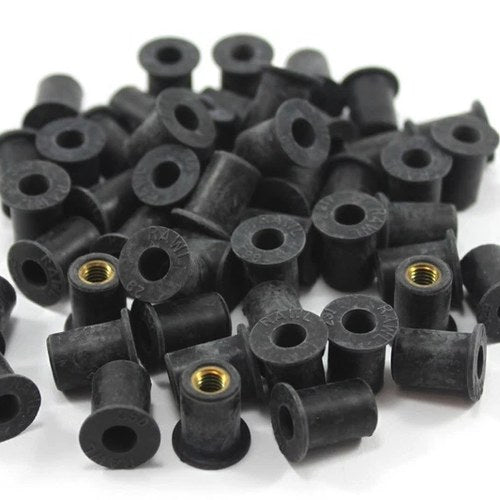 50x Motorcycle Screen Fairing Rubber Well Nuts M5 5mm Honda Yamaha Kawasaki