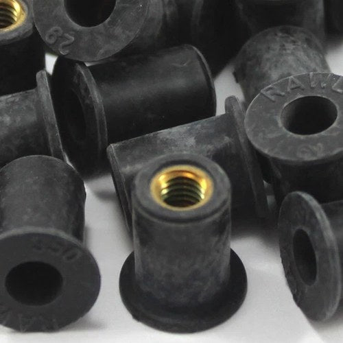 10 x Motorcycle Fairing Rubber Wellnuts Well Nuts M6 Fairings