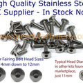 Yamaha R6 2008-16 Upgraded Stainless Steel Fairing Bolts & Screen Bolt Only Kit