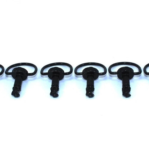 6x Genuine Dzus Bolts Studs Black Motorcycle Fairing Fasteners 17mm Yamaha Honda