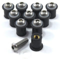 Ducati Wellnuts Well Nuts m6 6mm Fairing Rub Nut 12mm OD + Stainless Bolts x10