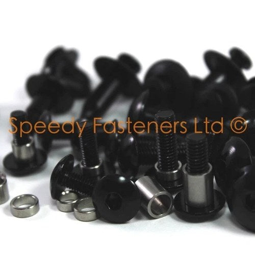 Honda Vtr 1000 Firestorm SC36 1997-2007 Black Aluminium Fairing Bolt Fixings Kit