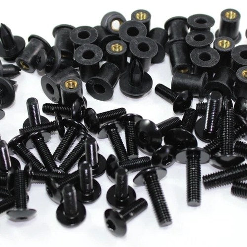 Honda Fireblade CBR1000RR 2017-2019 Black Aluminium Fairing Bolt Screw Clip Kit