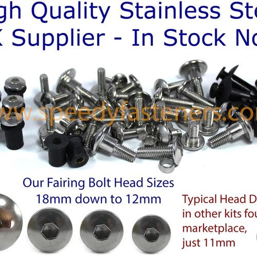 for Suzuki GSX-R1000 2017-2023 Fairing Bolt Stainless Steel Screw Kit Fasteners