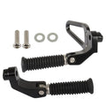 Black Motorcycle Rear Foot Rests Pedal Passenger Footpegs Mount Kit For BMW 18