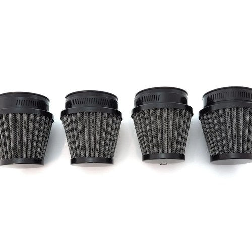 Set of 4 Black Motorcycle Air Filter Pod 42mm Honda Kawasaki Yamaha Suzuki