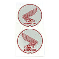 Honda 1967-1968 P50 "Little Honda" Wing Frame Decal Set - Silver Decals - L & R