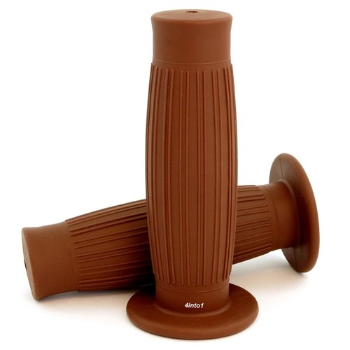 Laguna Motorcycle Grips - Chocolate Brown - 7/8" - Vintage Cafe Brat Chopper