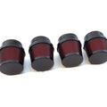 4 Pack Universal Black Red High Flow Air Filter Pod 35mm Motorcycle ATV Scooter