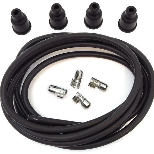 Spark Plug Wire Kit - Fits Dynatek Dyna & Magna Coils Boots Clips 8' of 7mm wire