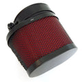Universal Black Red High Flow Oval Air Filter 50mm Motorcycle ATV Scooter Mopeds