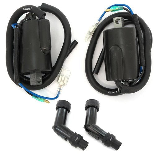 Ignition Coils and Spark Plug Caps Set - Honda CB450K CL450K CB500T