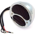Vintage Model A Duolamp Style 12V LED Tail Light - Chrome - Universal Cafe Style