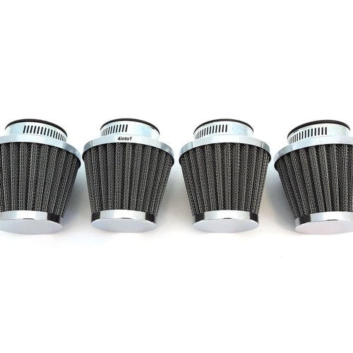 Chrome Motorcycle Air Filter Pod 39mm 4 Pack Honda Kawasaki Yamaha Suzuki