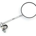 4" Chrome Clamp-On Mirror - 8" Long Stem - Chopper Bobber Vintage Honda Kawasaki