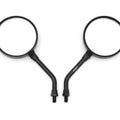 Set of 2 Kawasaki Z1 Style Black Motorcycle Mirrors - Short Stem 10mm Universal