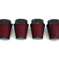 4 Pack Universal Black Red High Flow Air Filter Pod 54mm Motorcycle Scooter ATV