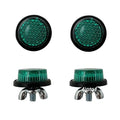 Green Reflector Motorcycle License Plate Bolts Set of 4 Reflectors Harley Car