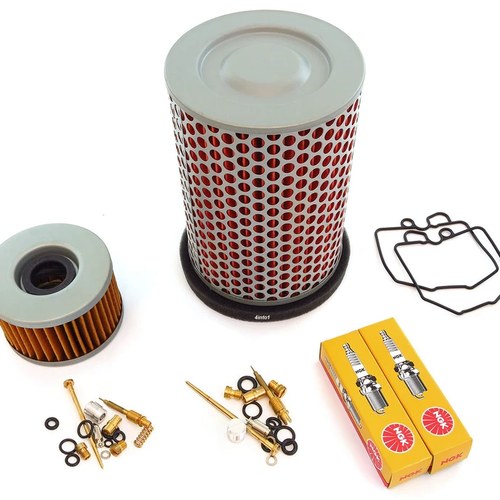Tune Up Kit - Honda CX500 1978 1979 - Air Oil Filter Spark Plugs Carb Rebuild