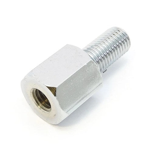 Emgo Motorcycle Mirror Mount Riser - 10mm to 10mm - Chrome - 20-28113