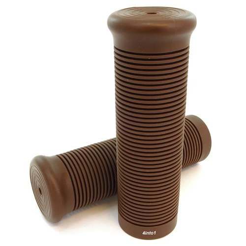Burly Motorcycle Grips - Cafe Brown 7/8" Bars Cafe Racer Bobber Tracker Chopper