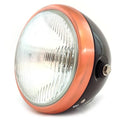 6.5" Bullet Side Mount H4 Halogen Motorcycle Headlight - Gloss Black Bronze