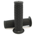 Conifer Motorcycle Grips - Black - Retro Cafe Racer Bobber Tracker Chopper