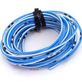 OEM Colored Electrical Wire 18 Gauge - 13' Roll - Sky Blue / White Stripe