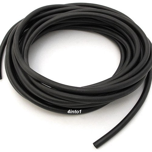 Emgo 5 Feet Black Rubber Fuel Oil Gas Line Hose 3/16" 5mm ID - 11/32" 8.5mm OD
