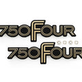 Honda CB750F Side Cover Emblems - Metal - Set of 2 - 87127-392-000 - 1975-1978