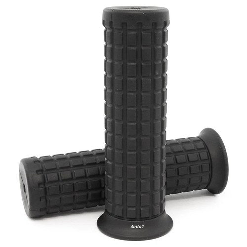 Voyager Motorcycle Grips - Black 7/8" - Cafe Racer Bobber Tracker Chopper