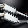 Delkevic 9" Stainless Steel Oval Mufflers Slip On - Honda CB1100 X11 1996-2003