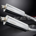 Delkevic 14” Stainless Oval Mufflers - Honda VTR1000F Superhawk 1997-2003