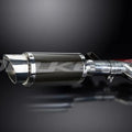 Delkevic 8" Mini Carbon Round Muffler - Honda NT650 & NT400 - 1988-1993 Exhaust