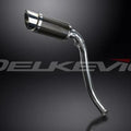 Delkevic 8" Mini Carbon Fiber Round Muffler Slip On - Honda CBR1000RR 2004-2005
