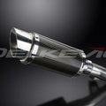 Delkevic 8" Mini Carbon Round Muffler Slip On - Honda NC700X ABS 2011-2017