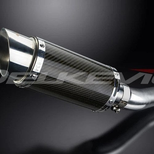 Delkevic 8" Carbon Round Muffler - Honda CB1300 Super Four 2003-2010 Exhaust
