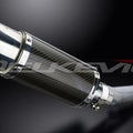 Delkevic 8" Mini Carbon Fiber Round Muffler Slip On - Honda CBR600 1991-1998