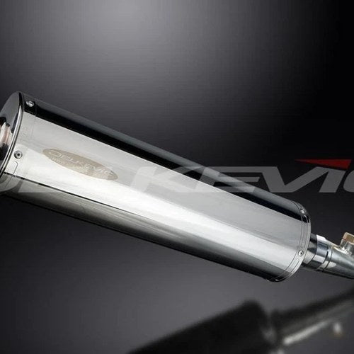 Delkevic 18" Stainless Oval Muffler Slip-on - Honda Silver Wing FSC600 2002-2014