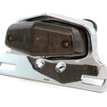 Lucas Style LED Motorcycle Tail Light Assembly - Chrome w/ Smoke Lens