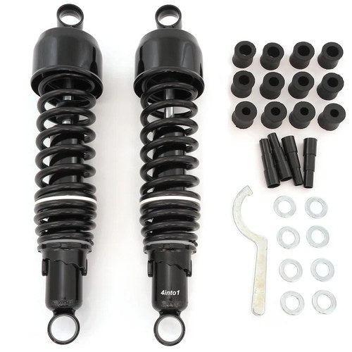 Black Adjustable Motorcycle Rear Shocks Eye to Eye 325mm 12.8" Suzuki Cafe racer