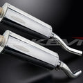 Delkevic 14” Stainless Oval Mufflers - Kawasaki Z1000 2003-2006 Exhaust