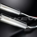 Delkevic 18" Stainless Oval Slip On Mufflers - Kawasaki ZX-14 2006-2007 Exhaust