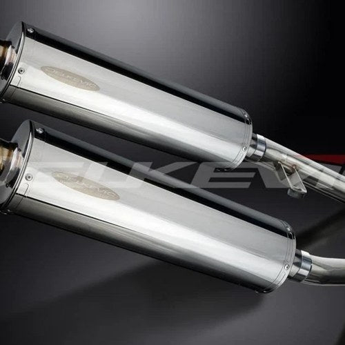 Delkevic 18" Stainless Slip On Mufflers - Kawasaki ZZR1200 2002-2005 Exhaust