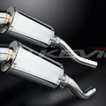Delkevic 9" Stainless Oval Slip On Mufflers - Kawasaki Z1000 ZR1000 Exhaust