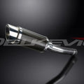 Delkevic 8" Carbon Round Slip On Muffler - Suzuki GSX-R600 2004-2005 Exhaust