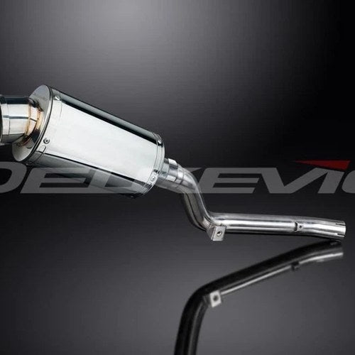 Delkevic 9" Stainless Oval Slip On Muffler - Suzuki DR-Z400SM 2000-2022 Exhaust
